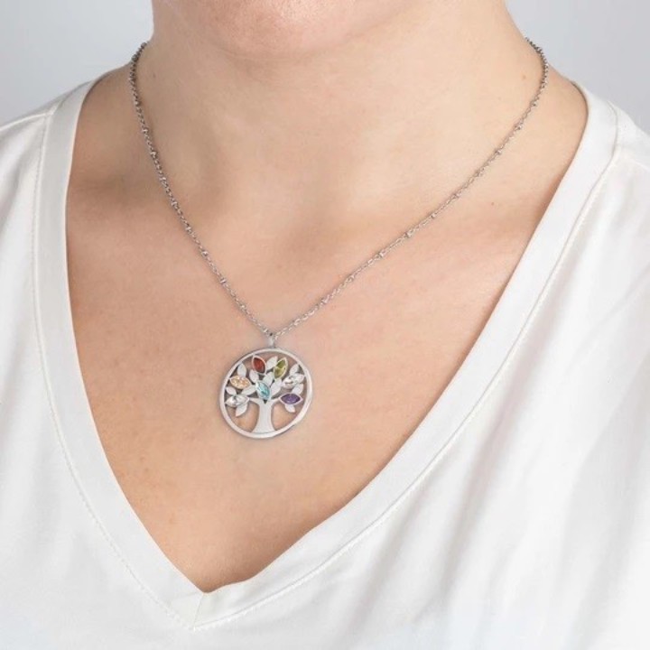 Bild von Damen Halskette Lotus Style Rainbow