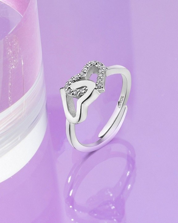 Bild von Damen Ring Lotus Silver Moments