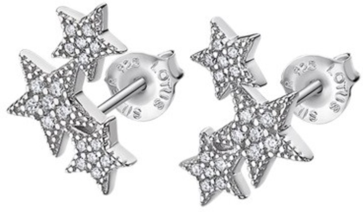 Bild von Ohrringe Lotus Silver Stars