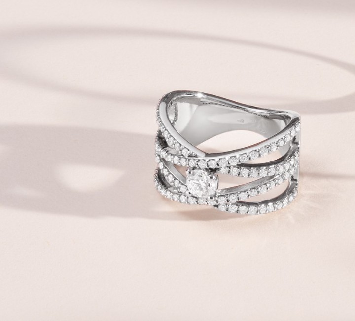 Bild von Ring LOEE aus Weißgold mit Diamanten