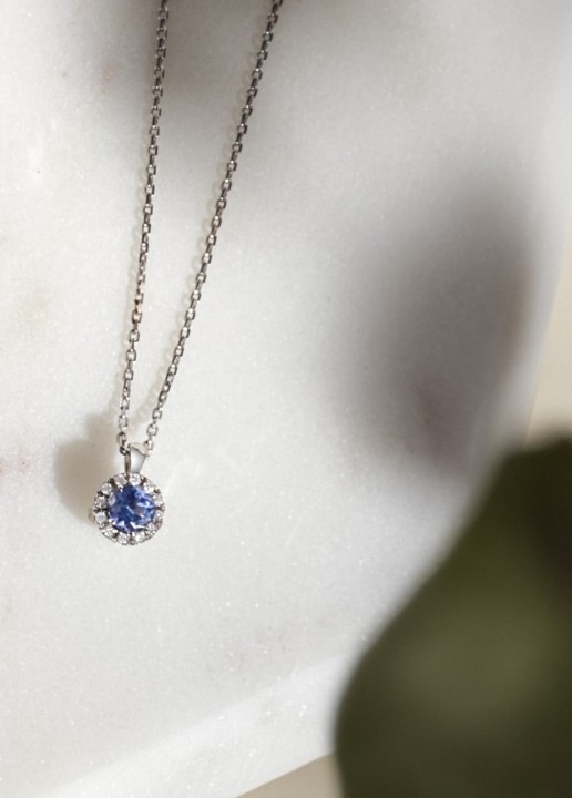 Bild von Anhänger LOEE Palette Diamonds z bílého zlata s diamanty a tanzanitem