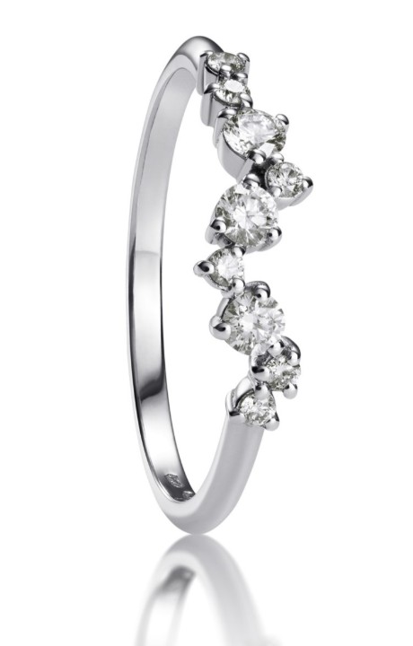 Bild von LOEE Sparkle Ring aus Weißgold mit Diamanten