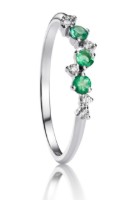 Produktdetails anzeigen - LOEE Sparkle Ring aus Weißgold mit Diamanten und Smaragden Bild von LOEE Sparkle Ring aus Weißgold mit Diamanten und Smaragden