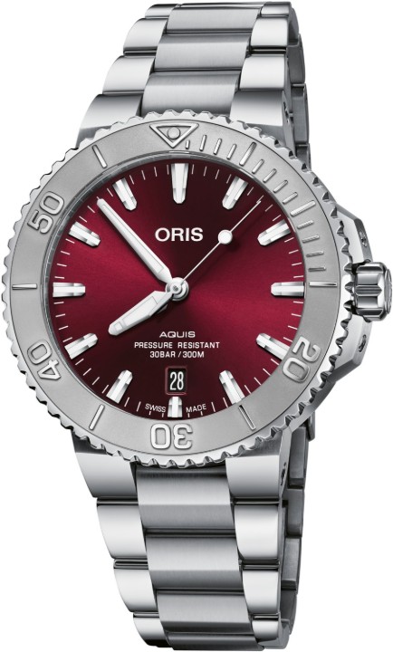 Bild von Oris Aquis Date Relief Cherry Dial