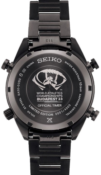 Bild von Seiko Prospex Speedtimer 1/100 sec Solar Chronograph World Athletics Championships Budapest 23 L.E.