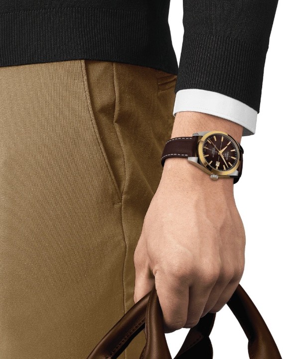 Bild von Tissot Gentleman Powermatic 80 Silicium 18k Gold Bezel