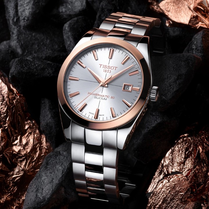 Bild von Tissot Gentleman Powermatic 80 Silicium 18k Gold Bezel