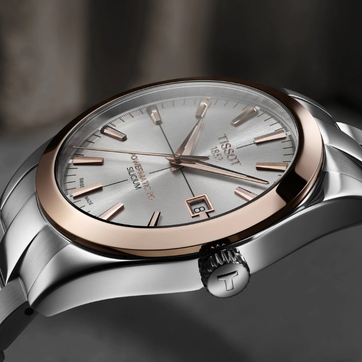 Bild von Tissot Gentleman Powermatic 80 Silicium 18k Gold Bezel