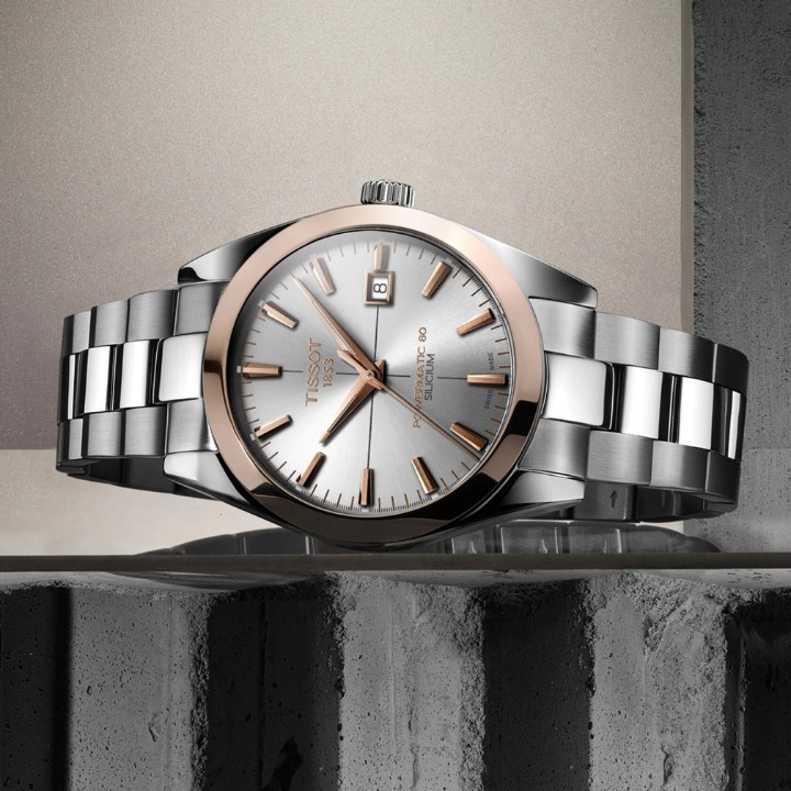 Bild von Tissot Gentleman Powermatic 80 Silicium 18k Gold Bezel
