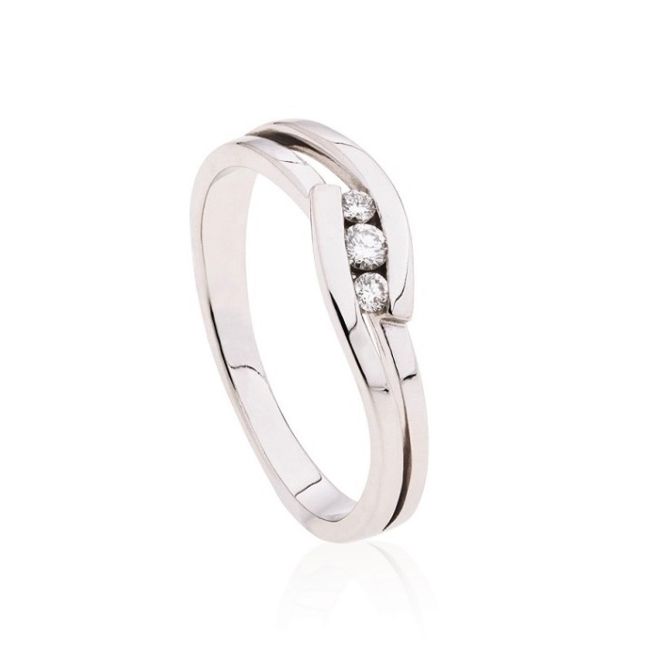 Bild von LOEE Essence Ring aus Weißgold mit Diamanten