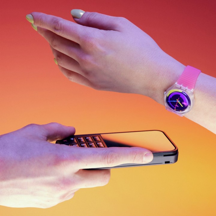 Bild von Swatch Neon Pink Podium Pay!