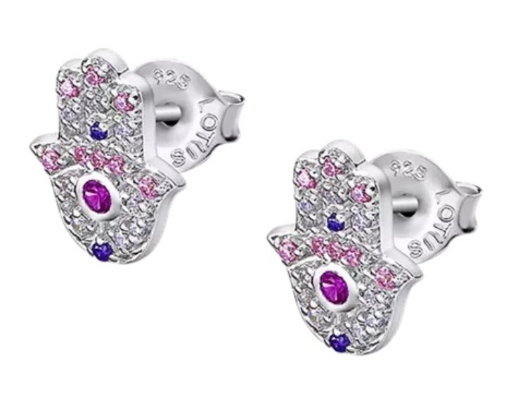 Bild von Ohrring Lotus Silver Mystic