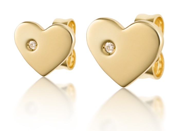 Bild von Ohrringe LOEE Essence aus Gelbgold mit Diamanten
