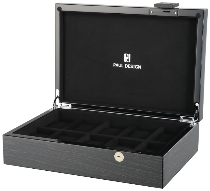 Bild von Uhrenbox Paul Design Gentlemen 10 Black Apricot