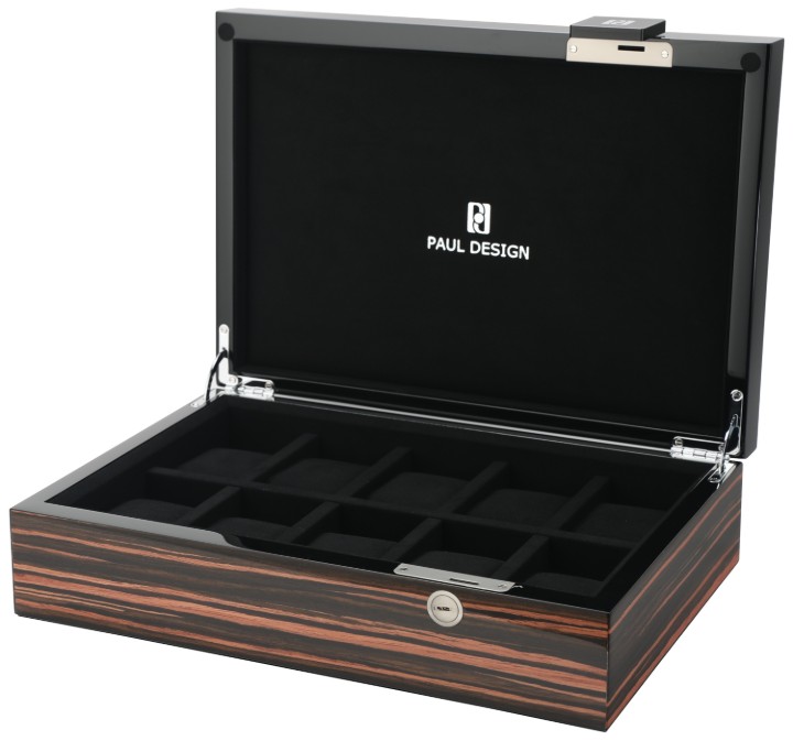 Bild von Box für Uhren Paul Design Gentlemen 10 Macassar