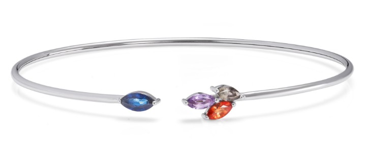 Bild von Armband LOEE Gaia aus Weißgold mit Multisaphiren
