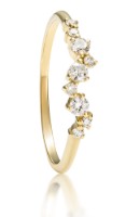 Bild von LOEE Sparkle Ring aus Gelbgold mit Diamanten