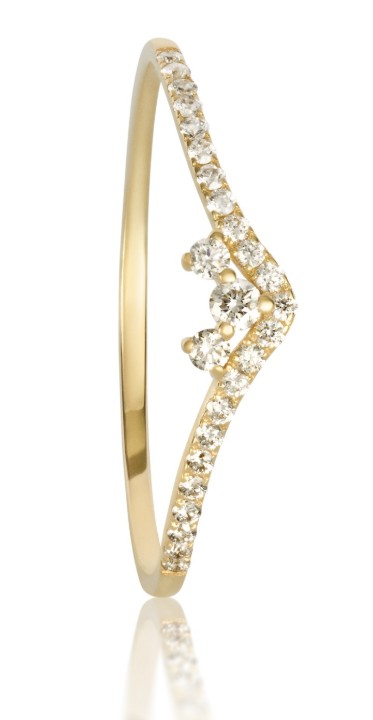 Bild von Ring LOEE Essence aus Gelbgold mit Diamanten