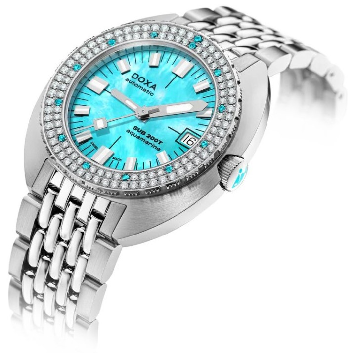 Bild von Doxa SUB 200T Diamonds Aquamarine