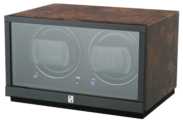 Bild von Uhrenbeweger Paul Design Gentlemen 2D Burlwood mit Batteriefach