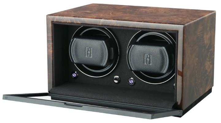 Bild von Uhrenbeweger Paul Design Gentlemen 2D Burlwood mit Batteriefach
