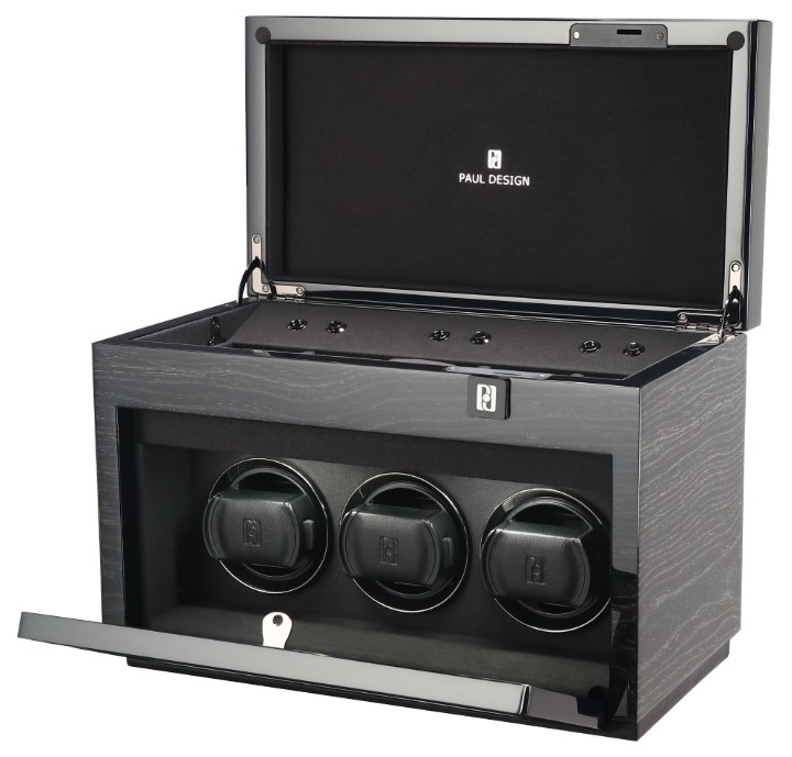 Bild von Uhrenbeweger Paul Design Gentlemen 3+5 Black Apricot