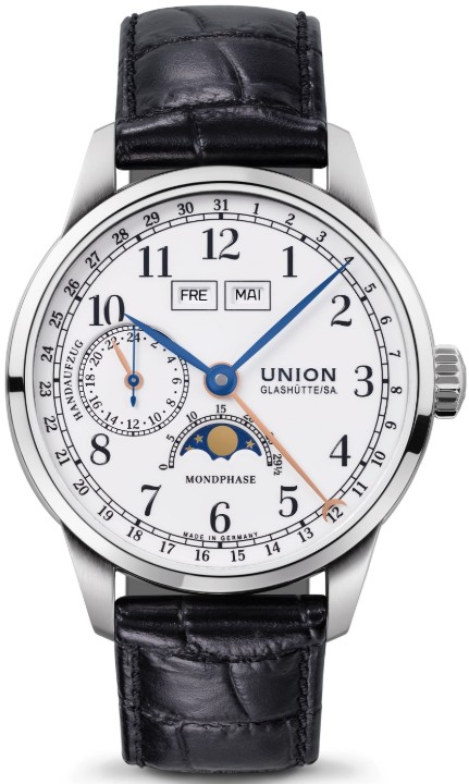 Bild von Union Glashütte 1893 Johannes Dürrstein Edition Moon Phase