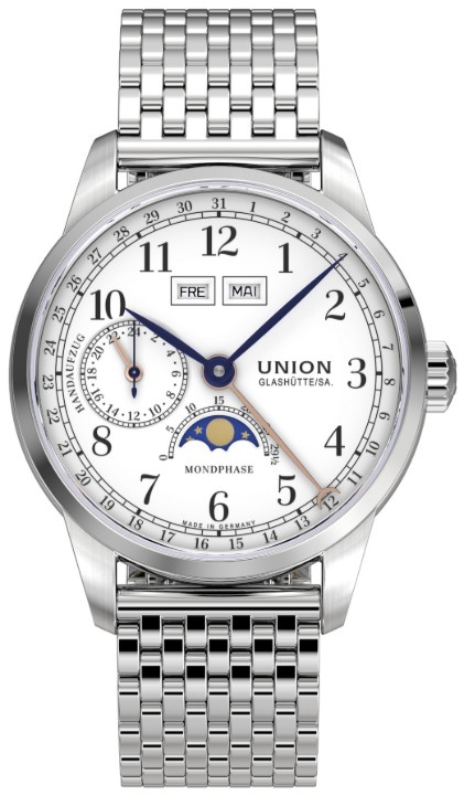 Bild von Union Glashütte 1893 Johannes Dürrstein Edition Moon Phase