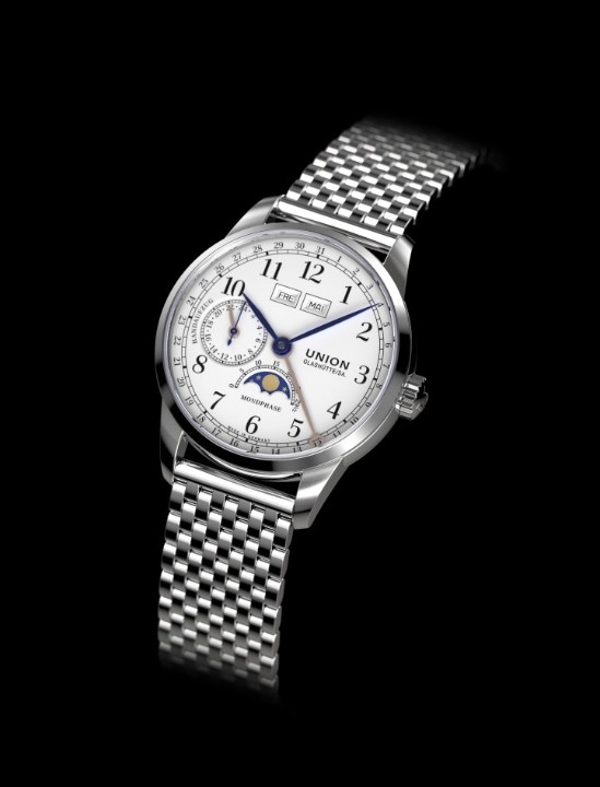 Bild von Union Glashütte 1893 Johannes Dürrstein Edition Moon Phase