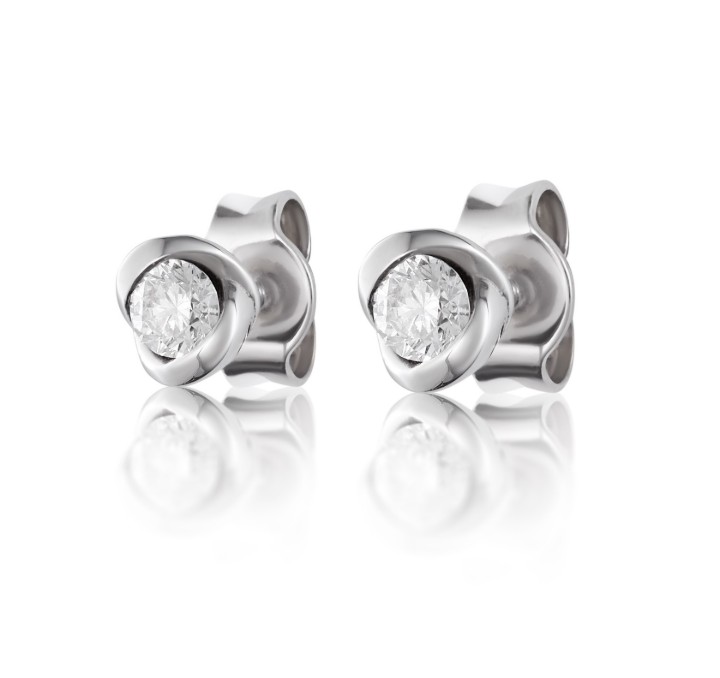 Bild von Ohrringe LOEE Essence aus Weißgold mit Diamanten
