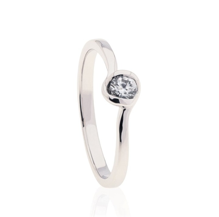 Bild von Ring LOEE Essence aus Weißgold mit Diamant