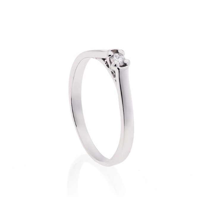 Bild von Verlobungsring LOEE aus Weißgold mit Diamant