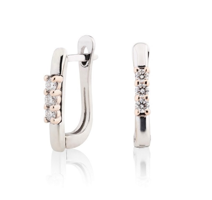Bild von Ohrringe LOEE Essence aus Weißgold mit Diamanten