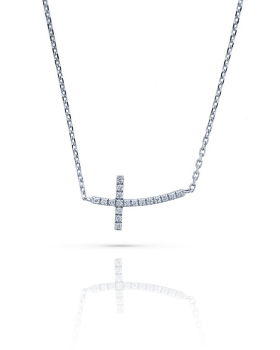 Bild von Halskette LOEE aus Weißgold mit Diamanten
