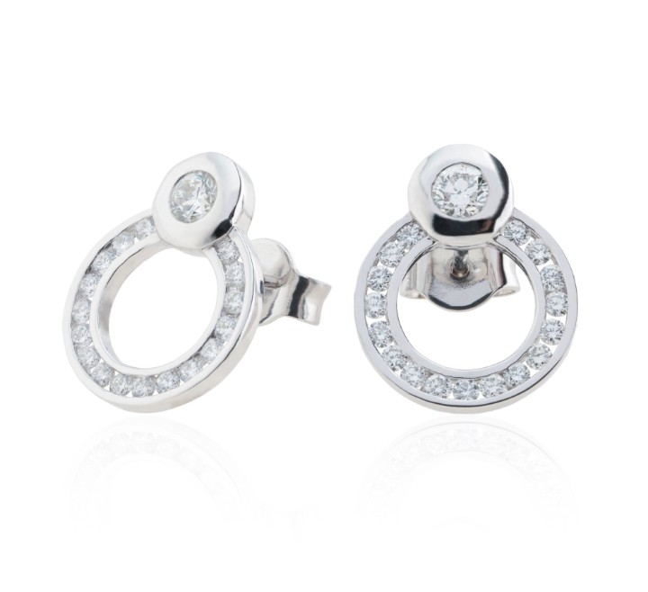 Bild von Ohrringe LOEE aus Weißgold mit Diamanten