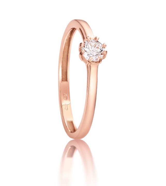 Bild von Verlobungsring LOEE aus Roségold mit Diamant