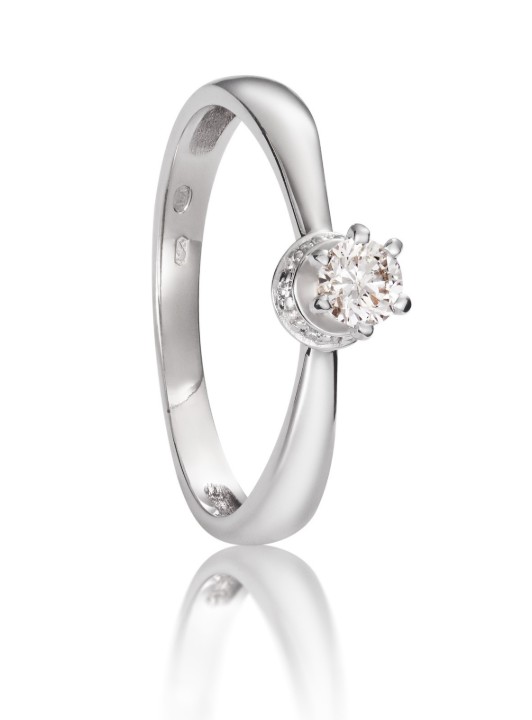 Bild von Verlobungsring LOEE aus Weißgold mit Diamanten