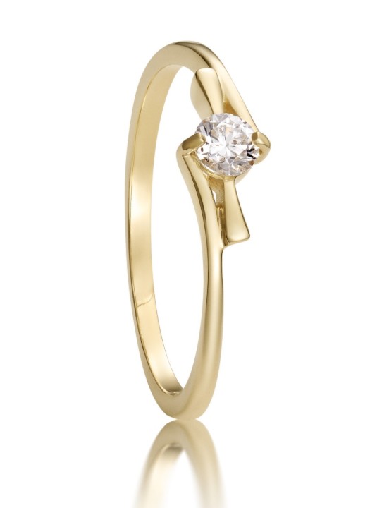 Bild von Verlobungsring LOEE Essence aus Gelbgold mit Diamant