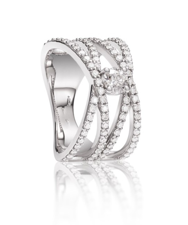 Bild von Ring LOEE aus Weißgold mit Diamanten