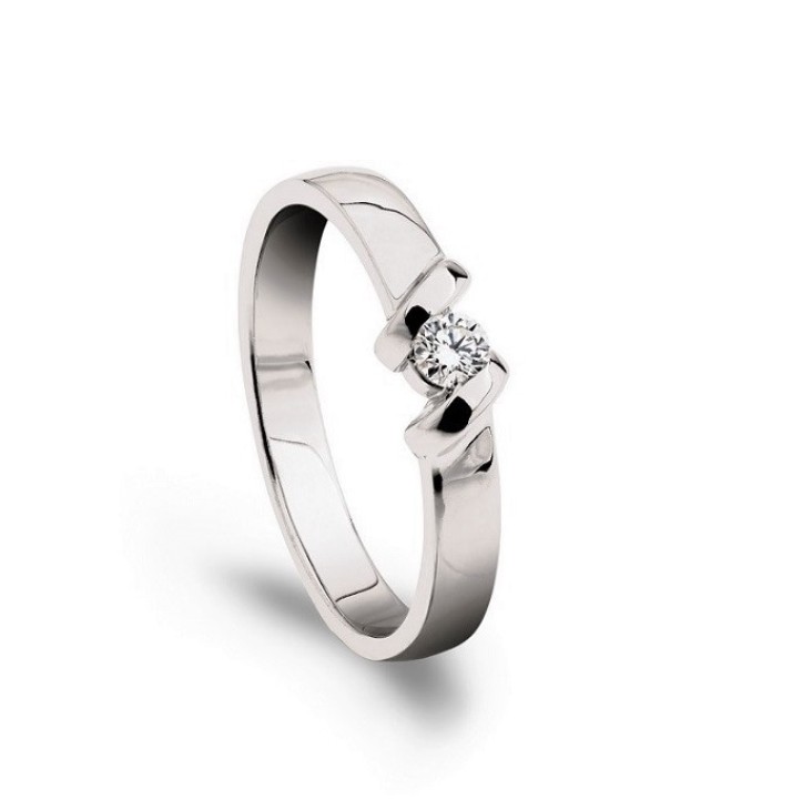 Bild von Ring LOEE Essence aus Weißgold mit Diamant