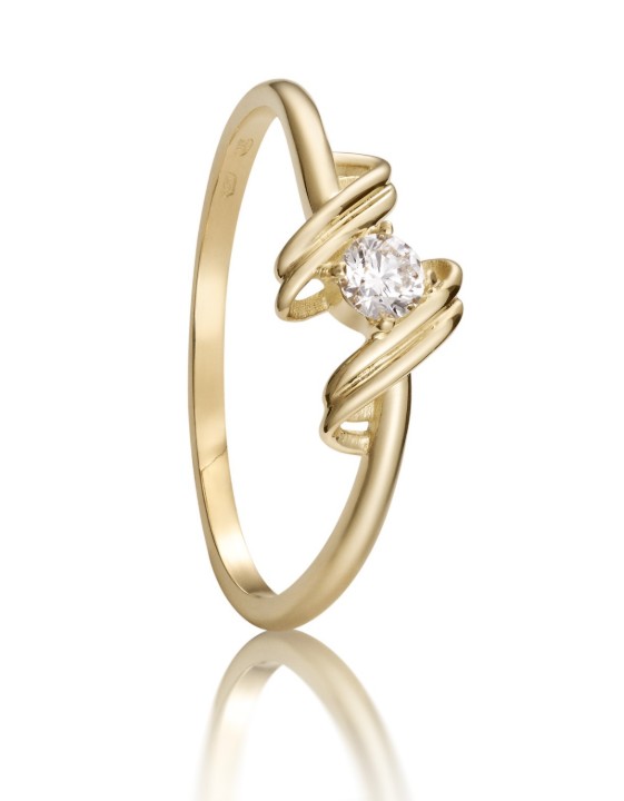 Bild von Verlobungsring LOEE Essence aus Gelbgold mit Diamant