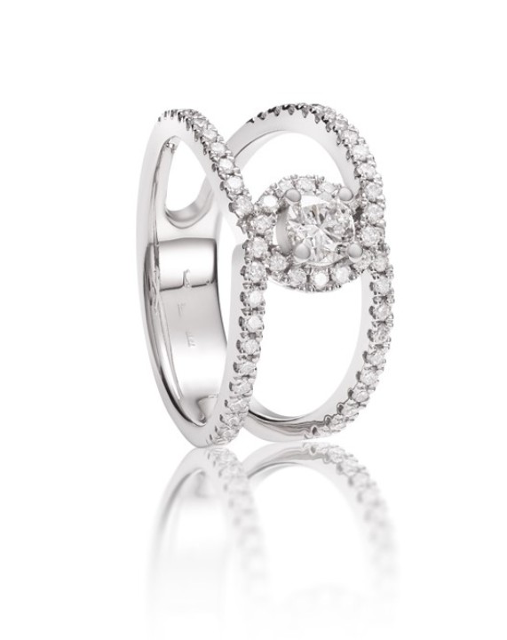 Bild von Ring LOEE aus Weißgold mit Diamanten