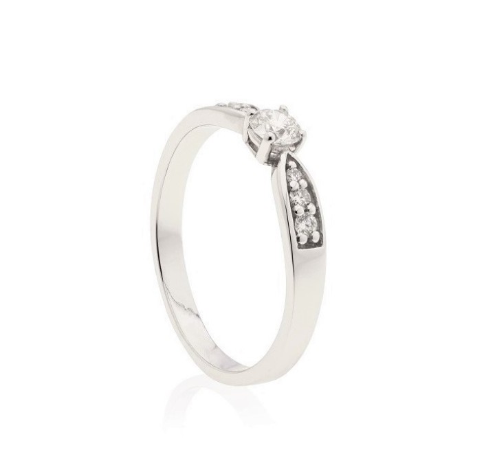 Bild von Ring LOEE aus Weißgold mit Diamanten