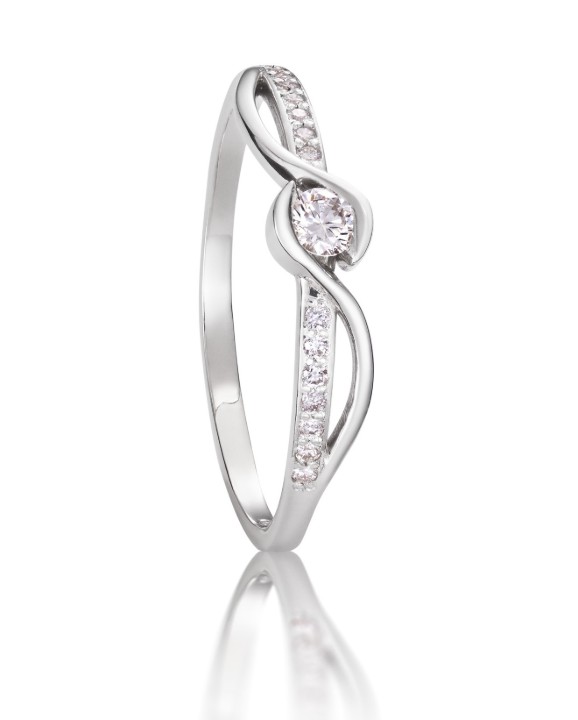 Bild von Verlobungsring LOEE aus Weißgold mit Diamanten