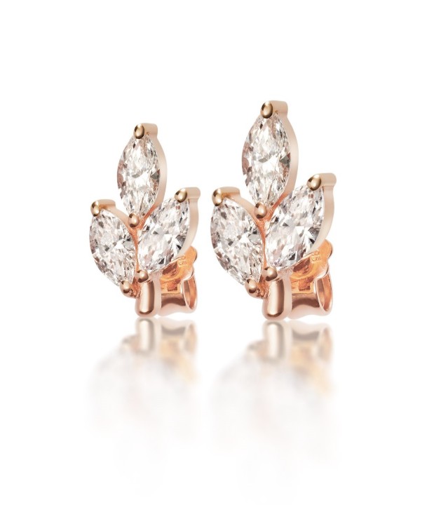 Bild von Ohrringe LOEE Gaia aus Roségold mit Diamanten