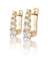 Bild von Ohrringe LOEE Glare aus Gelbgold mit Diamanten