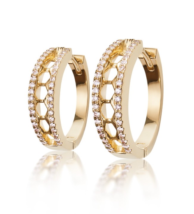 Bild von Ohrringe LOEE aus Gelbgold mit Diamanten