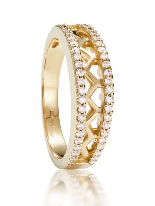 Bild von Ring LOEE aus Gelbgold mit Diamanten