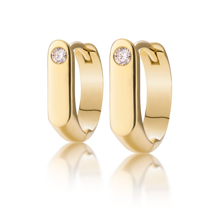 Bild von Ohrringe LOEE AVA aus Gelbgold mit Diamanten