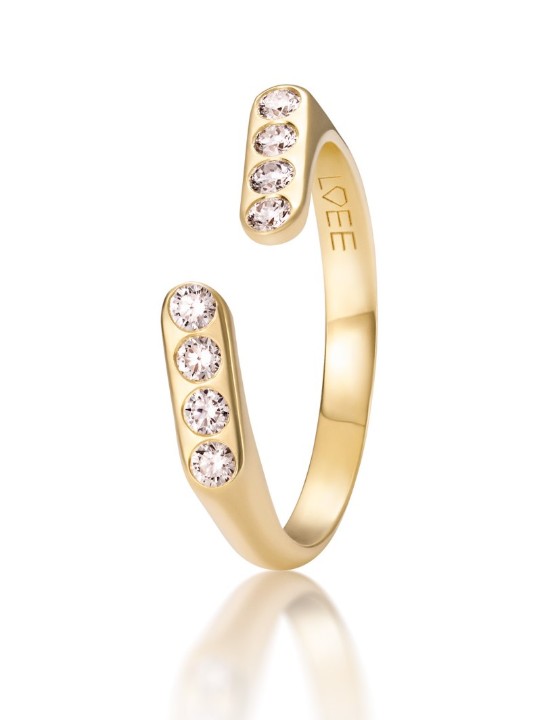 Bild von Ring LOEE AVA aus Gelbgold mit Diamanten